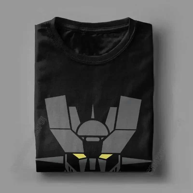 Mens Personality Pattern Printed Cotton T-Shirt Mazinger Z Dark Robot Vintage Tees Stylish Chic T Shirts Crewneck ClothingXJ240102
