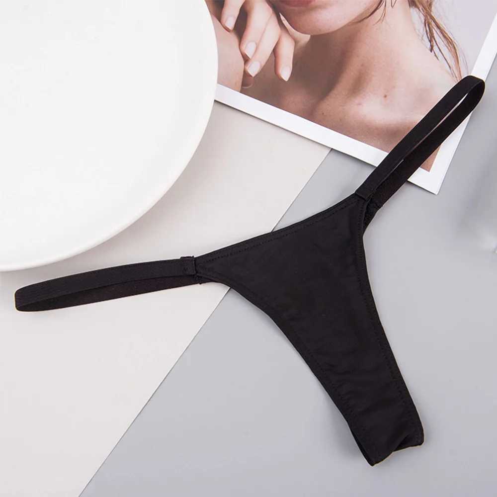 Womens intimate low rise cotton milk silk T-shaped back cotton G-striped sexy thong womens underwear W250103