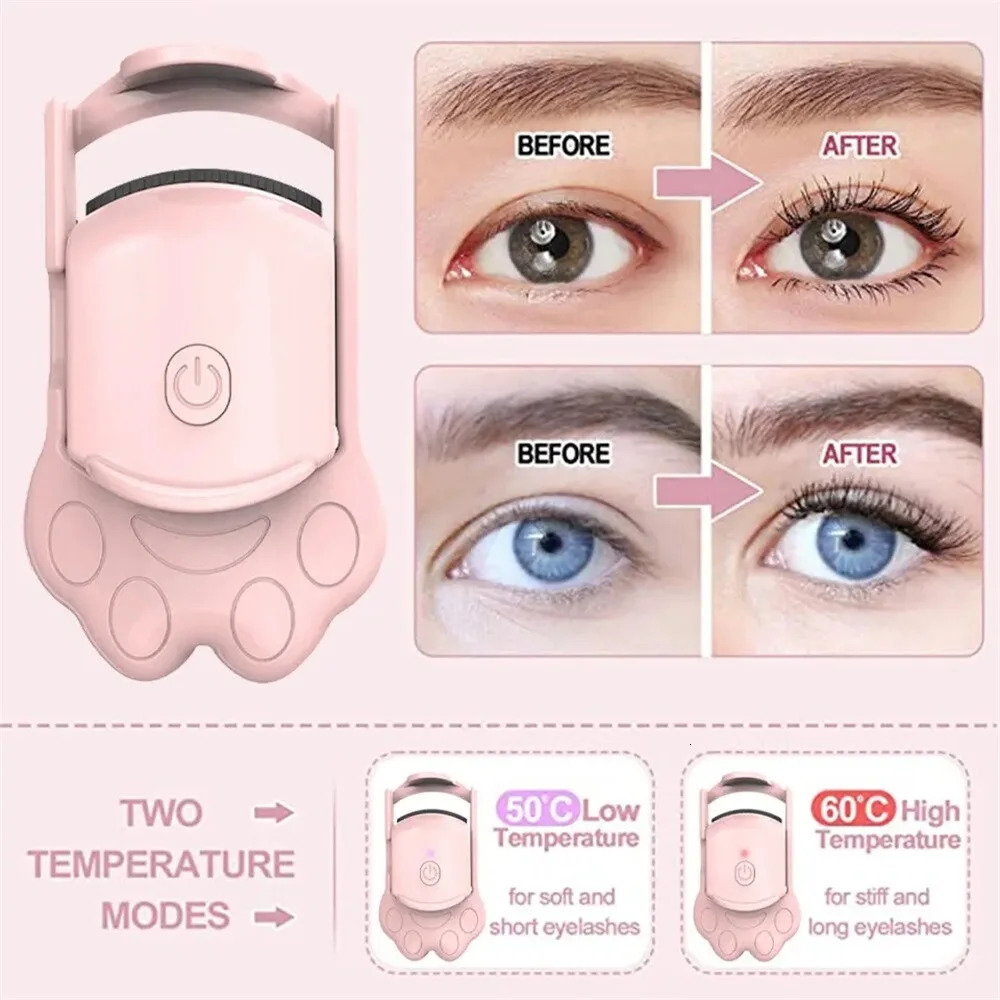 USB Rechargeable Portable Electric Heated Eyelash Curler For Lasting Styling Lash Lift Tool Intelligent Natural Curling 241226