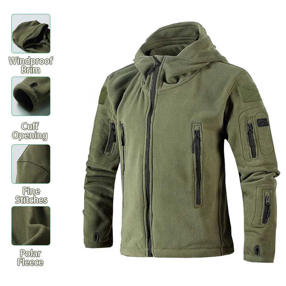 Mens jacket autumn new tactical bomber jacket outdoor polar wool leisure hiking jacket W250103