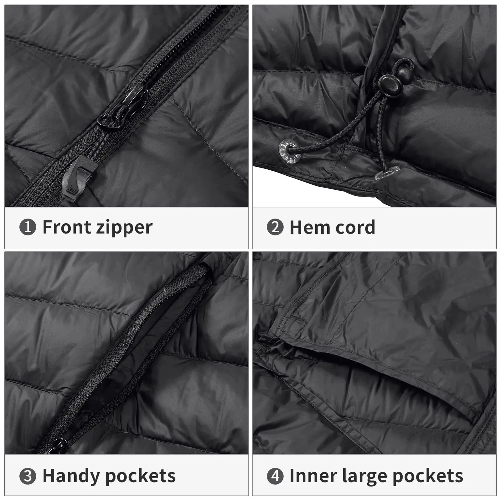 GOLDEN CMAEL Mens Packable Down Jackets Hooded Lightweight Puffer Insulated Winter Coat for Men Travel Outdoor Hiking Jacket 250102