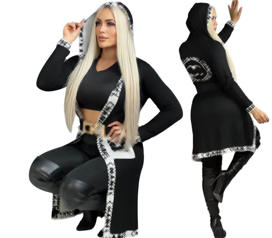 Women Sweater Designer Woolen Sweaters Long Knit Cardigan Women Casual Hooded Cardigans Coat Free Ship