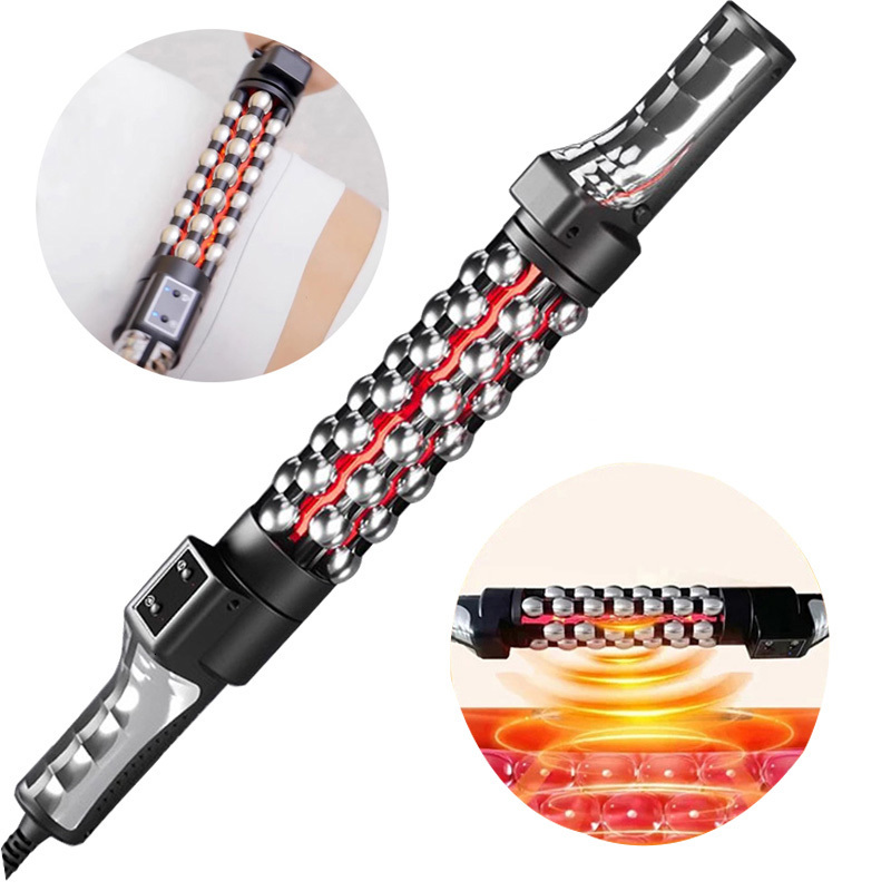 New 36W Relaxed Red Light Heated Massage Device Roll Massager 360° Rotating Inner Ball Roller for Whole Body Anti Cellulite
