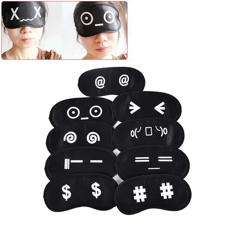 Cute black mask Polyester sleeping eye mask Eyeshade Cover Shade Eye Patch girls Portable Blindfold Travel EyepatchXJ250103