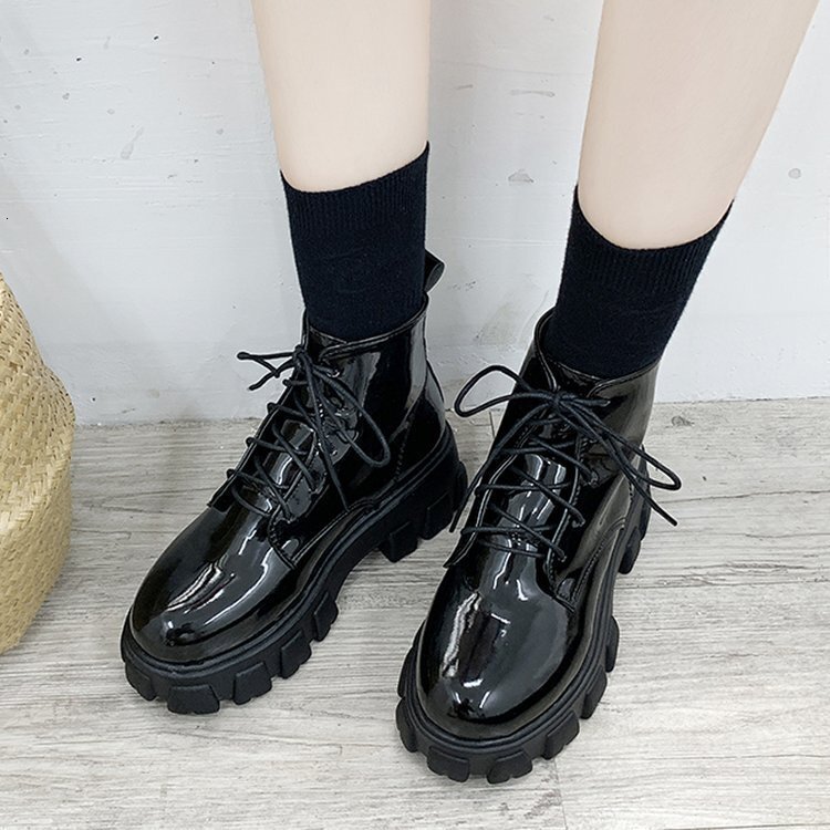 Ddmywed Autumn New Martin Women's British Style Lace Up High Rise Thick Sole Motorcycle Knight Boots Chinese Brand Shoes F0103-20 ddmythur