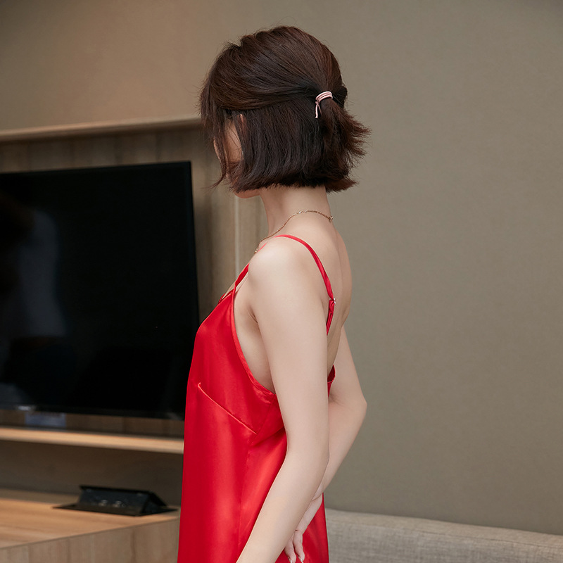 B155-Cotton silk pajamas ladies summer suit long sleeve trousers cute thin air conditioning clothing cotton silk spring and autumn home clothes two pi