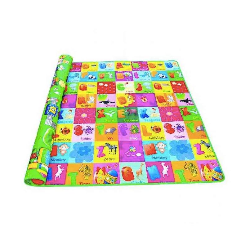 Baby Rugs Playmats Crawling Play Mat 2X18 Meter Climb Pad Doubleside Fruit Letters And Happy Farm Toys Playmat Kids Carpet Game 220 Otn5V S25414