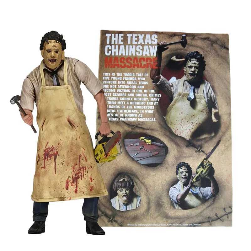Leatherface Texas Action Figure Chains Massacre Fortieth anniversary Movie Characters Terror Model Doll Collectible Toy GiftXJ250103