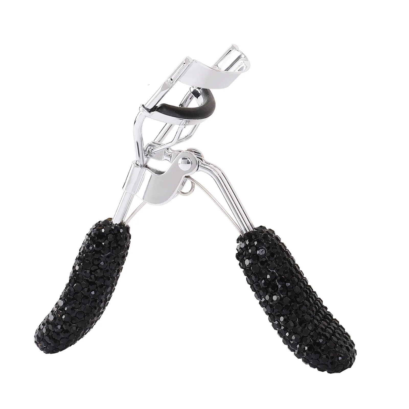 1pc ious Diamond-Encrusted Eyelash Curler Portable Makeup Tool Wide Angle Lash Curler No Battery Required 241226