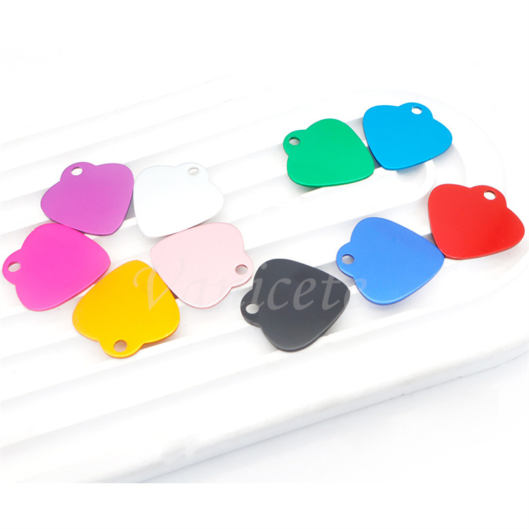 300pcs/lot fashion Aluminum Alloy blank dog tag cat ID card Anodized surface laser engravable pet Identity Tags 41-49 ZC480