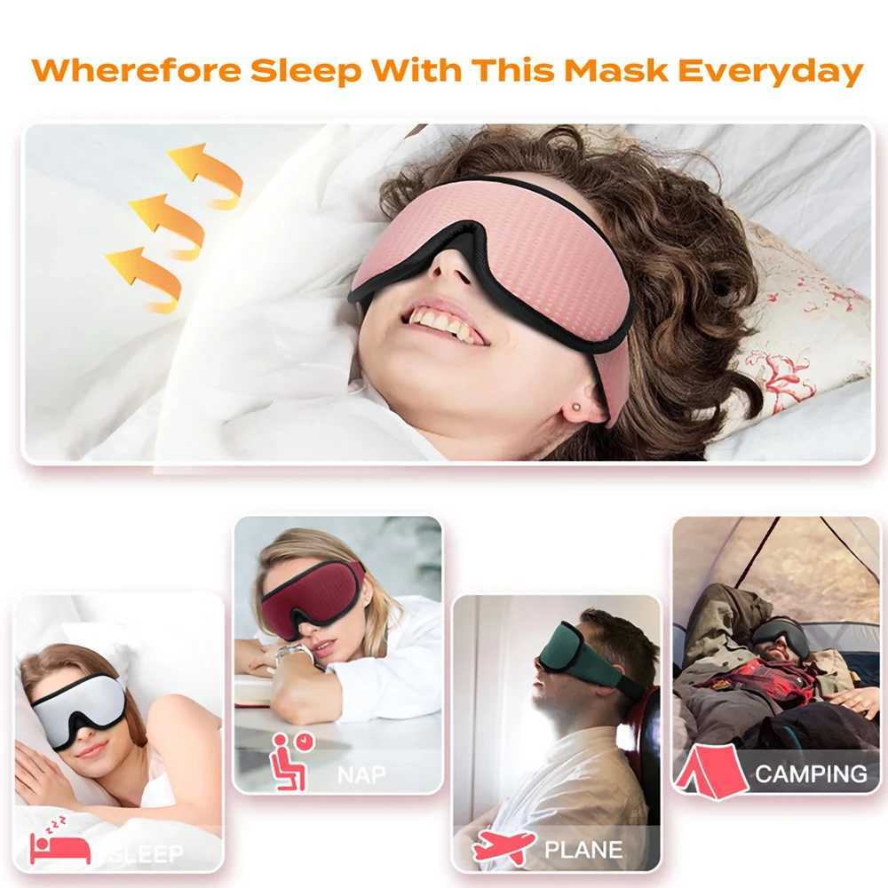 3D Sleeping Mask 100% Blockout Sleep Masks for Women Menwith Adjustable Strap Soft Comfortable Travel Eyeshade SlaapmaskerXJ250103