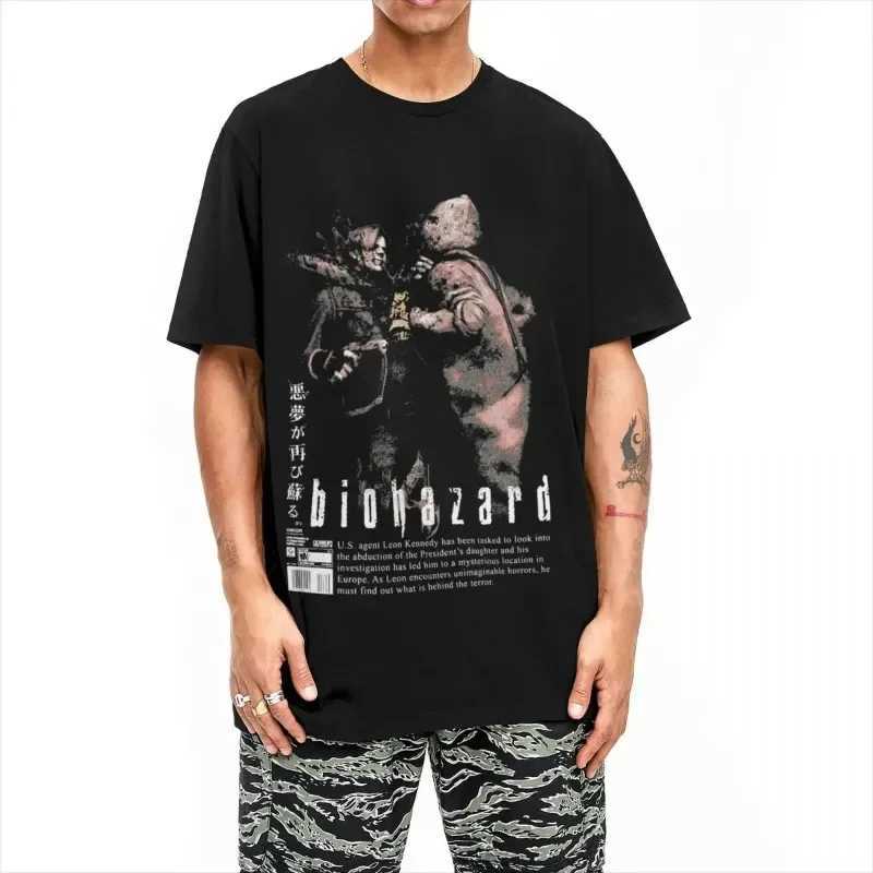Resident Evils RE4 The Chainsaw Mens T-Shirt Cotton Clothing Novelty Short Sleeve O Neck Streetwear Oversize High Quality TeesXJ240102