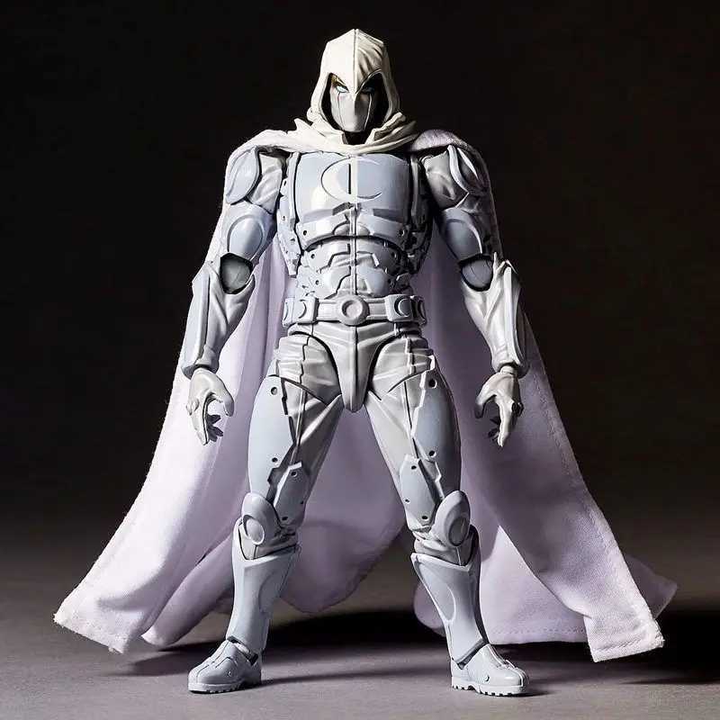 Moon Knight Figure Revoltech Amazing Yamaguchi Marc Spector Action Figurine 16cm Collection Ornament Model Toys Birthday GiftsXJ250103