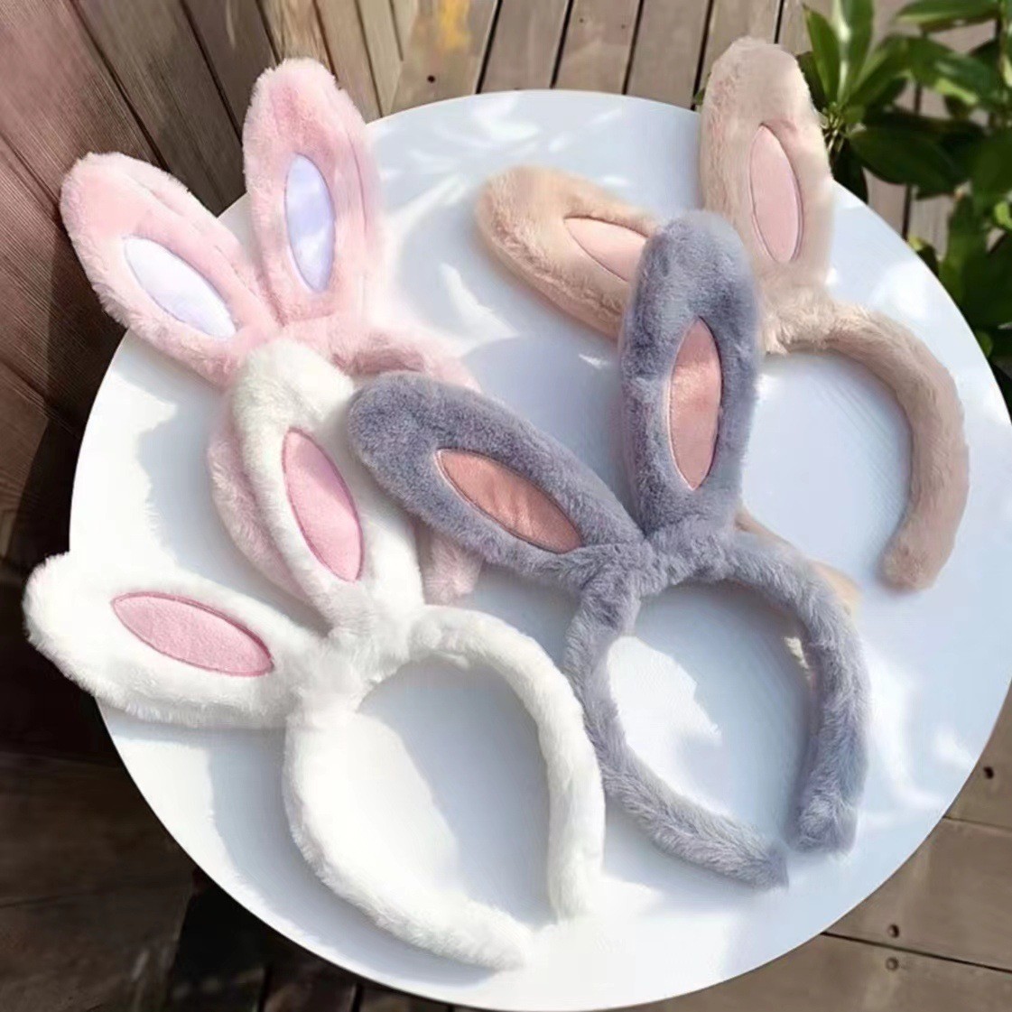 Cartoon Plush Hair Hoop Girl Cute Rabbit Ears Fury Headband Autumn/Winter Press Hair
