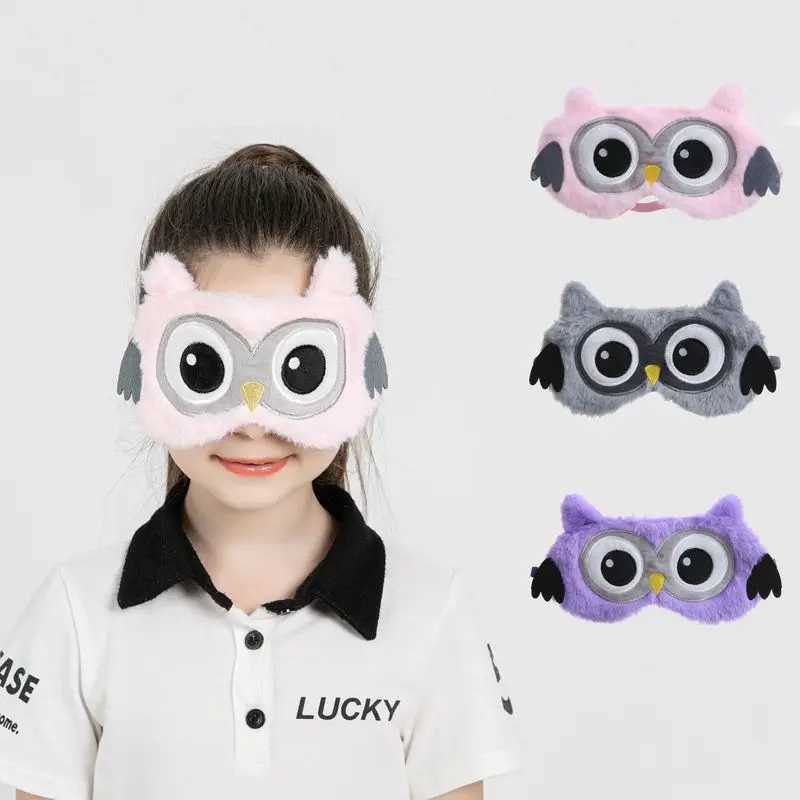 Hot Soft Silk Owl Toy Eye Mask Sleeping Mask P Eye Shade Cover 3D Cartoon Eyeshade Relax Sleep MaskXJ250103