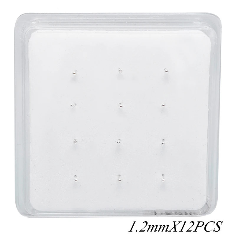 12pcs/pack 925 sterling silver Tiny 1.2mm nose studs pin piercing Ball Shape Nose ring piercing jewelry 250103