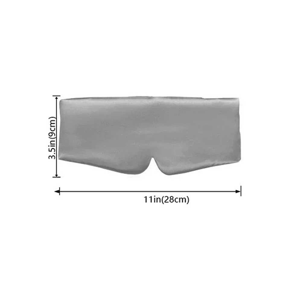 1Pc Silk Satin Sleep Mask Comfortable Sleeping Eye Mask Eyeshade Cover Shade Eyes Relax Enlarged Eye Patch Women Men SleepXJ250103