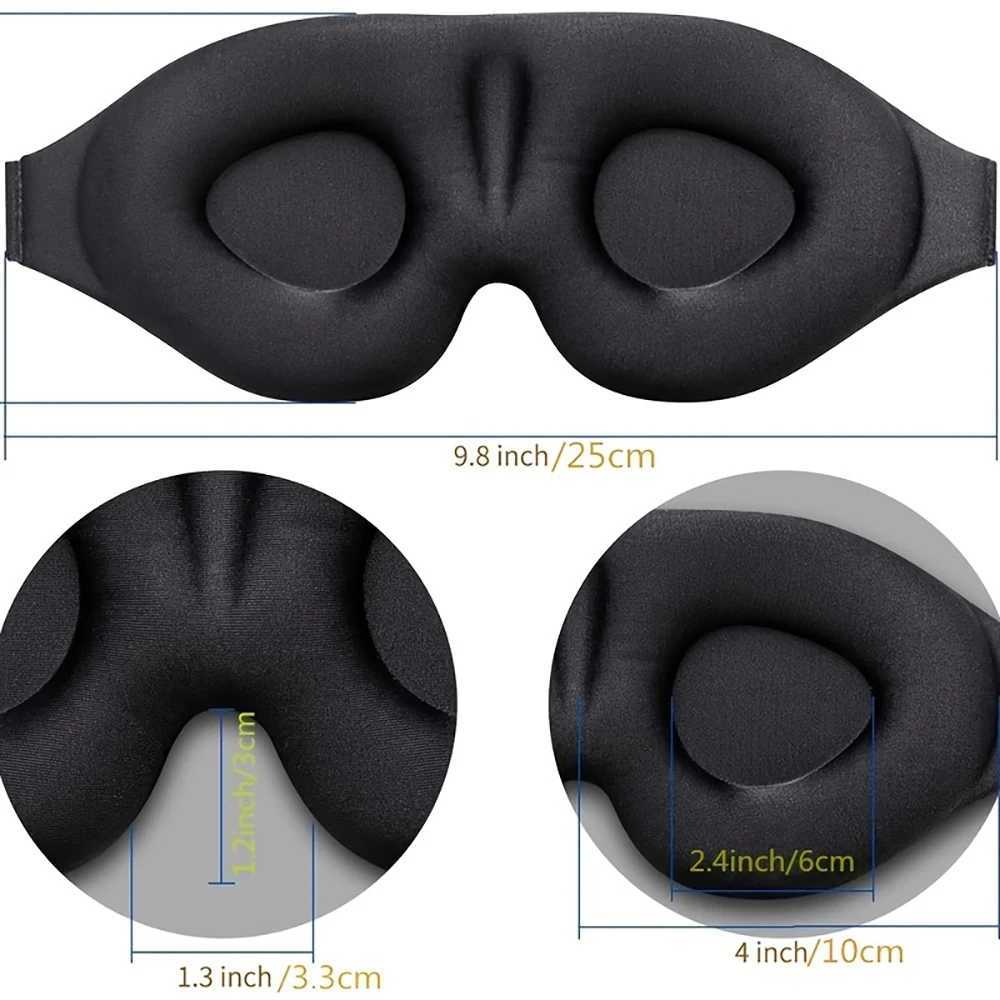 3D Eye Mask Adjustable Suitable for Men and Women with No Pres on the Eyes Breathable and Light Blocking Eye Mask BlackXJ250103
