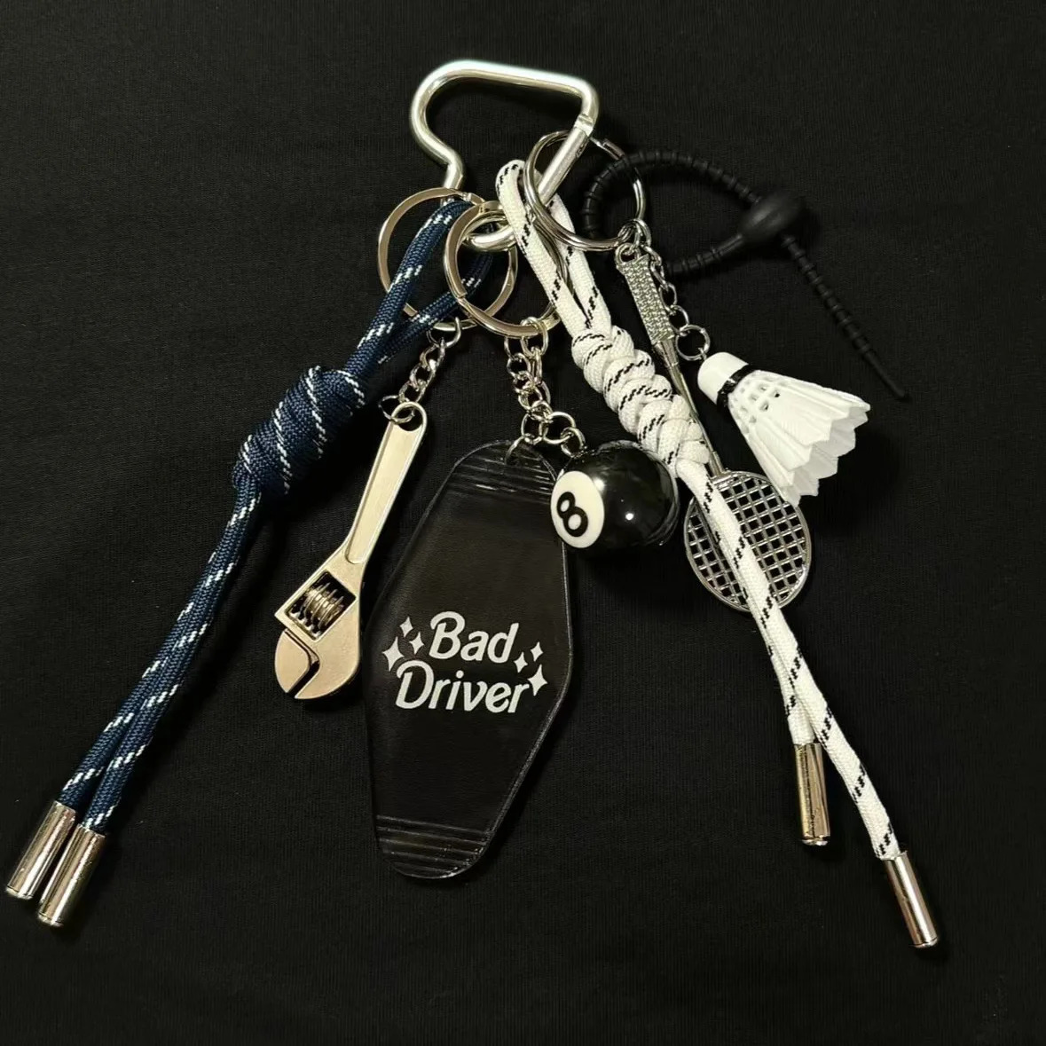 DHXJ Charms Key Chain with Handmade Rope Sporty Style Bag Baseball Decor Casual Cool Trendy Fashion Pendant 250102