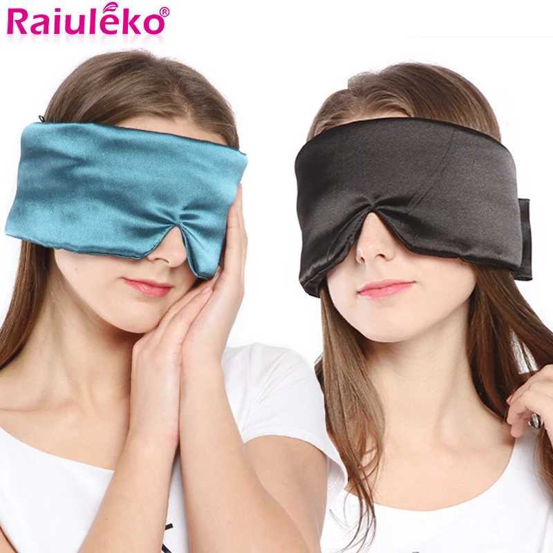 3D Satin Fabric Cover Soft Eyeshade Home Sleeping Eye Mask Office Eyepatch Bandage Relieve Fatigue Sleep Travel BlindfoldXJ250103