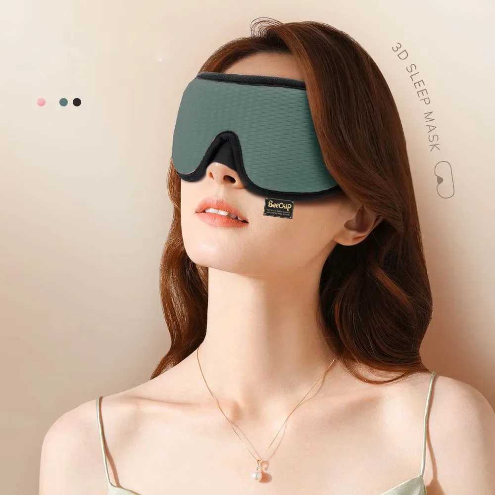 3D Eye Mask Green Breathable Shading Sleeping Hot Sales Eye Mask Adjustable Strap Sleep Mask Padded Travel RestXJ250103