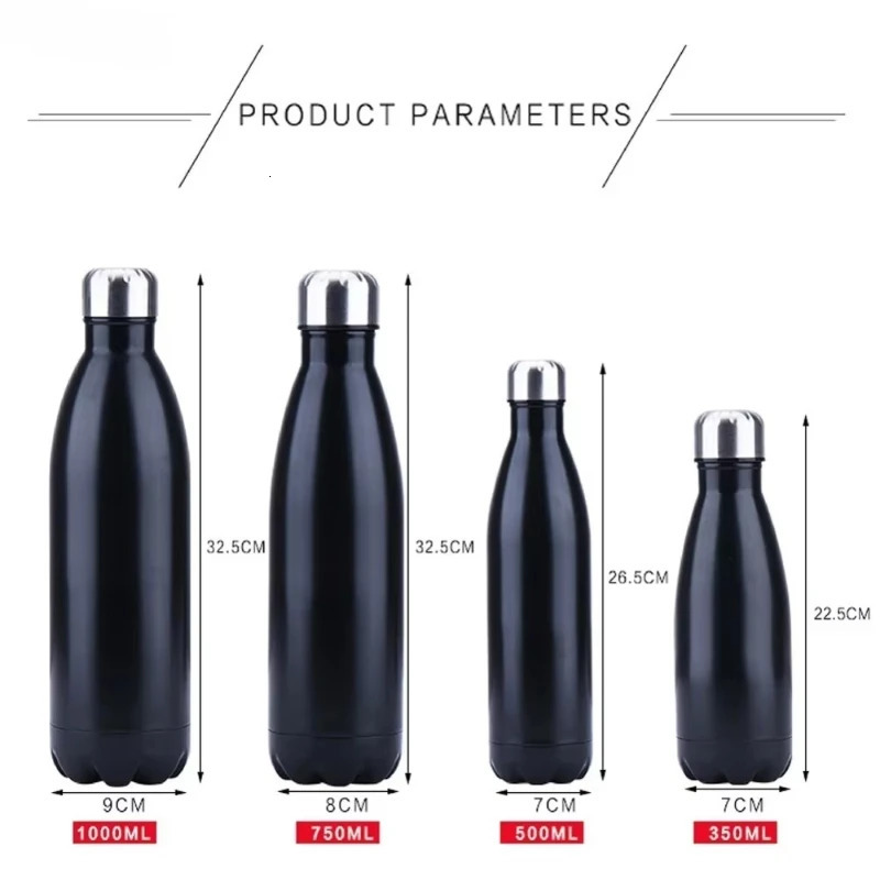 304 Stainless Steel Cola Bottle Outdoor Portable Doublelayer Sports Water Car Mounted Vacuum Accompanying Insulated Cup 250102 W260226