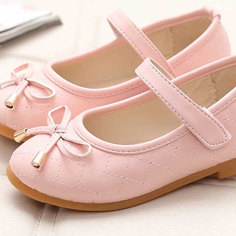 Autunm Summer Baby Princess Girls Apartment Childrens Shoes Black White Red Princess Student Shoes M250103