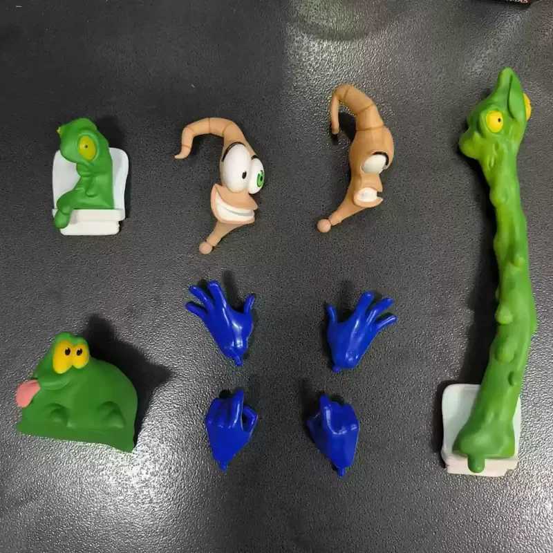 Pdna Earthworm Jim Action Figure Collection Snot Worm Body Jim Heads Bob The Killer Goldfish #4 Professor Monkey Psy-Crow Toy W250120