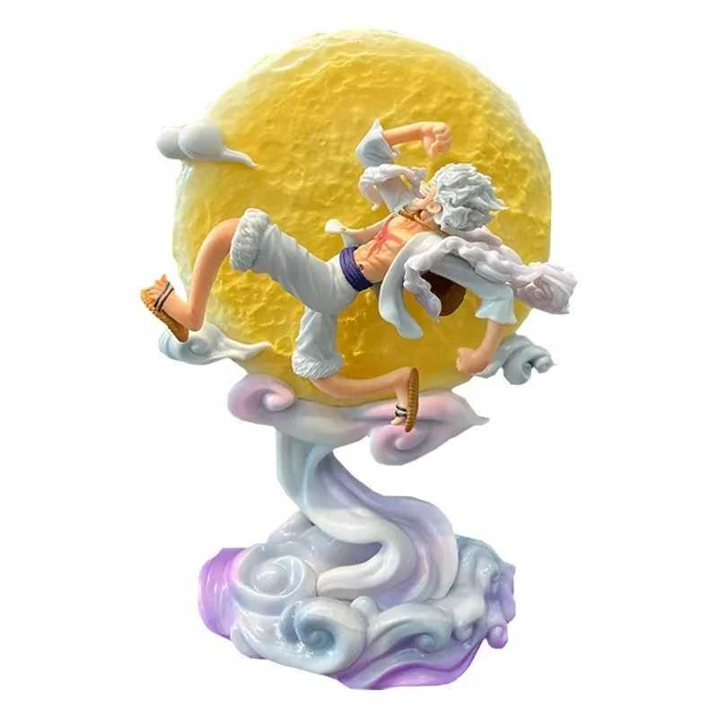 16cm One Piece Anime Figure Moon Fairy Nika Monkey D Luffy Gear 5 With Moon Light Action Figure Statue Model Collection ToysXJ250103