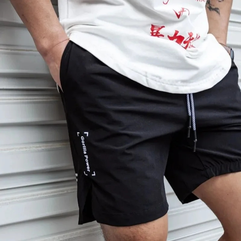summer Men Shorts Light Weight Thin Short Pants Running Fitness gyms Quickdrying Drawstring sports 250103