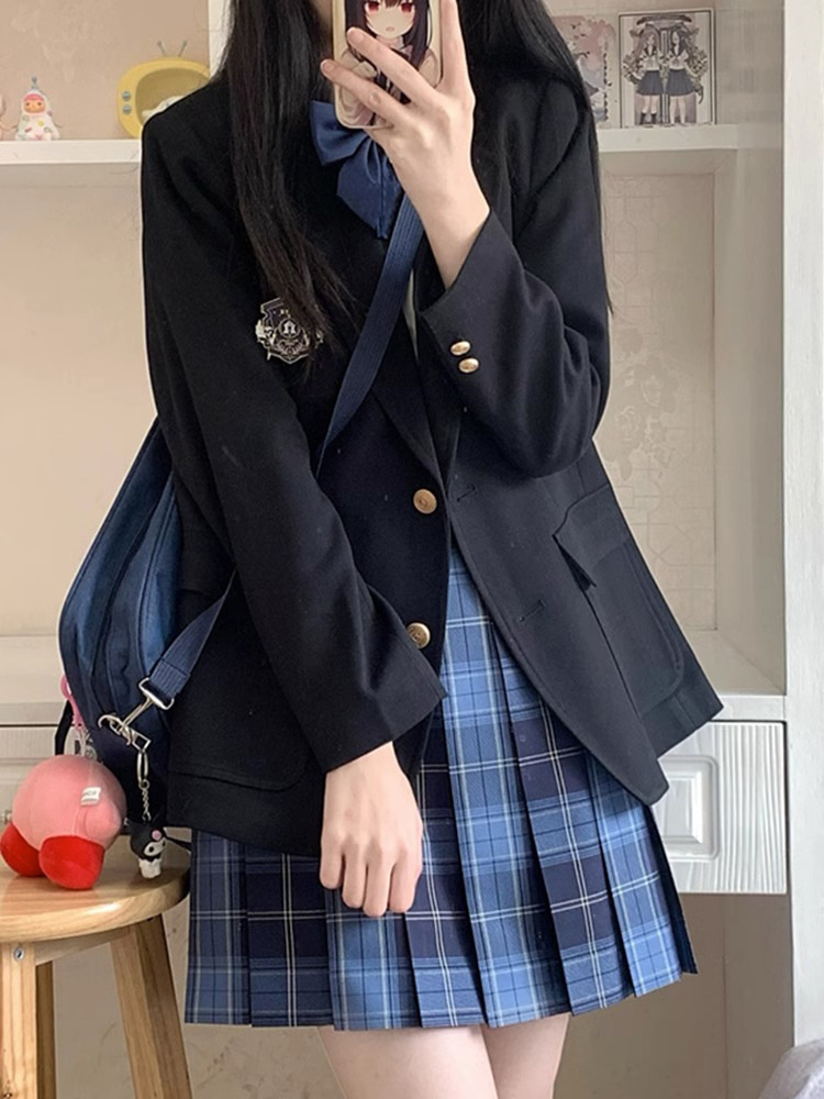 J13Korean style suit jacket for female students, college style, JK uniform suit, small suit