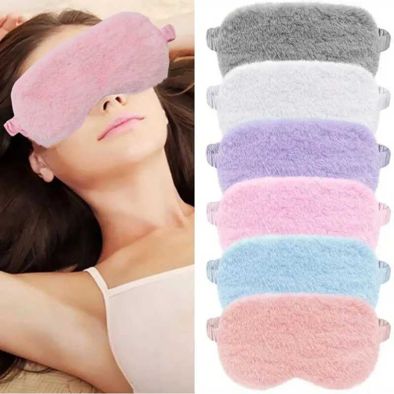 Soft Hairy Sleeping Mask Super Blocking Light Eye Mask Comfortable Travel Sleeping Aid Eyepatch Eye Shade Cover for Yoga NapXJ250103