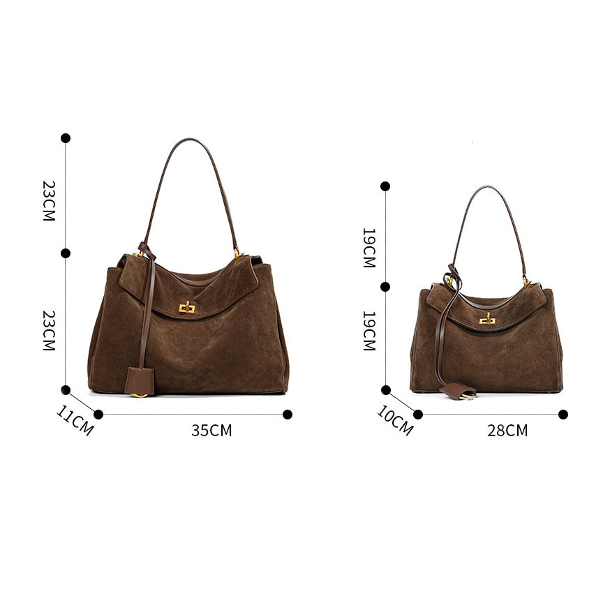 Shoulder Bags 2024 Designer Women Bags Genuine Leather Totes L Suede Shoulder Handbag