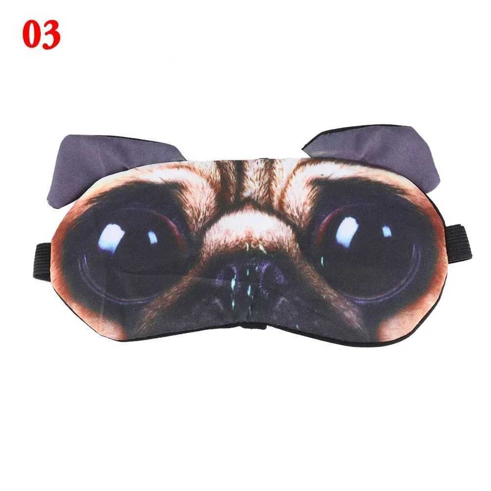 Cute Cat Dog Sleep Mask Eyeshade Cover Eye Mask Natural Sleeping Soft Blindfold Eyepatch Sleep Eyeshade Eye Cover 1pcsXJ250103