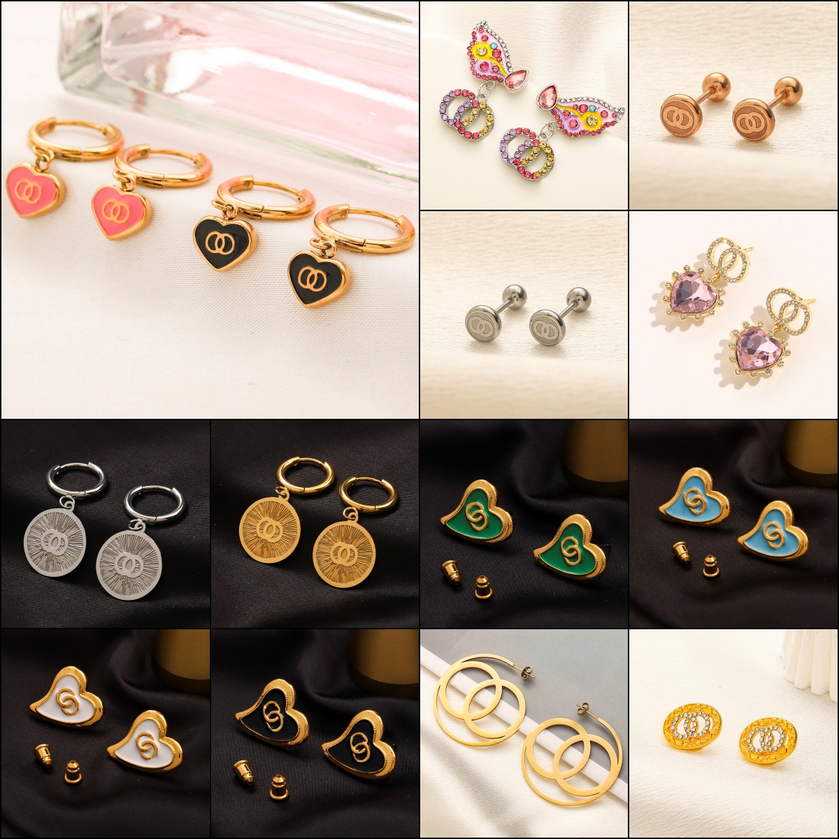 Simple 925 Silver Round Stud Classic Earrings Fashion Women 18K Gold Plated Stainless Steel Geometry Earring Sweet Girls Wedding Party Gifts Jewelry Accessories