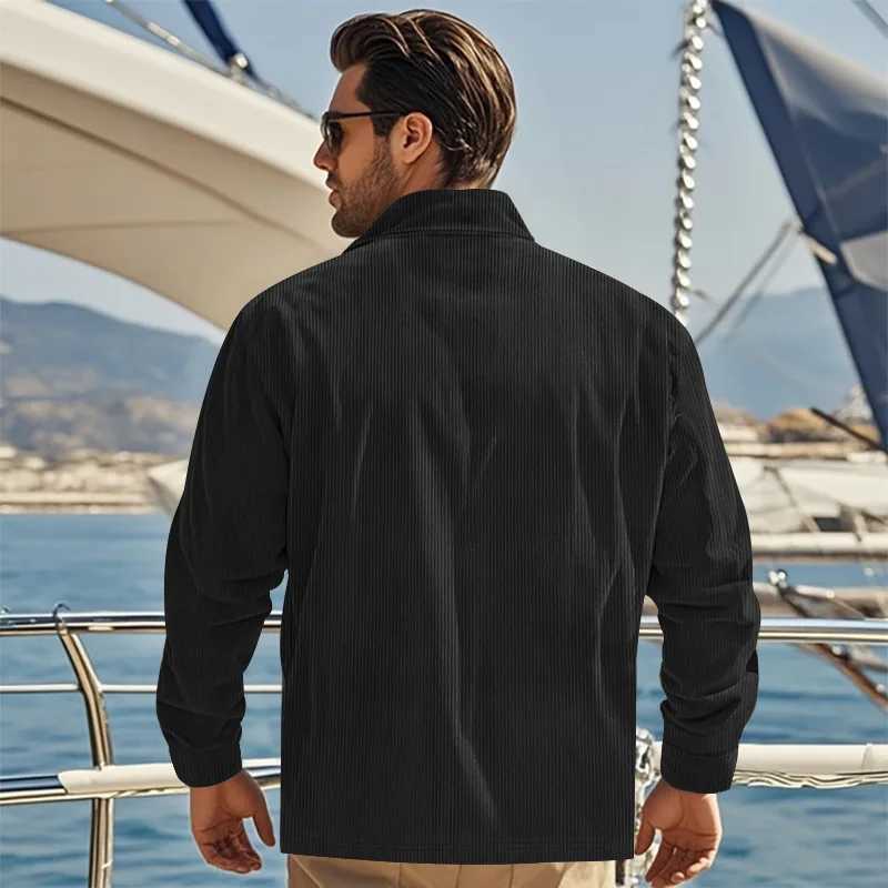 2024 new mens heavy-duty Corduroy shirt long sleeved casual cardigan jacket W250103