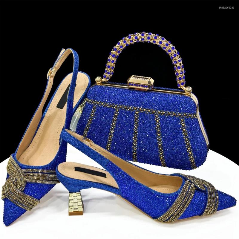 Dress Shoes Fashion Design Italian High Heels And Bags Set Woman Peep Toe Bag To Match For Evening