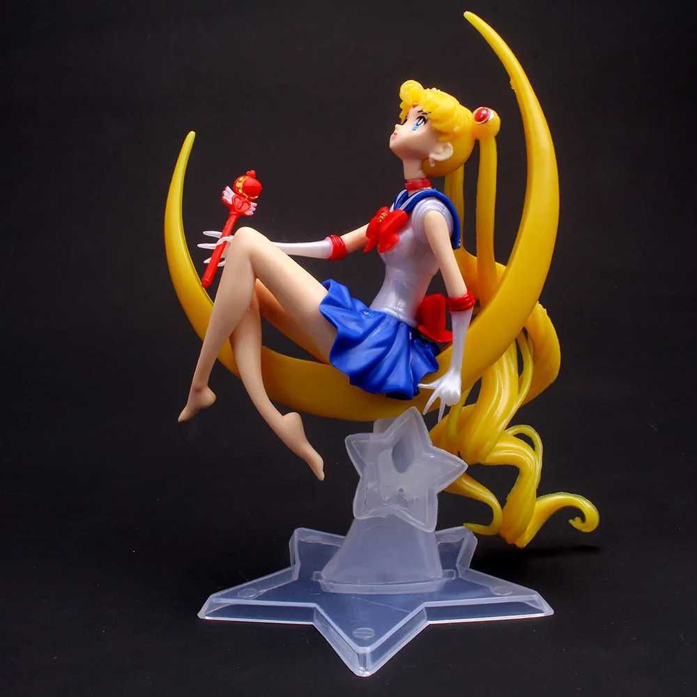 15cm Cute Anime Sailor Moon Tsukino Usagi PVC Figurine Action Figure Toy Doll Cake Decoration Collection Home Desktop Model GiftXJ250103