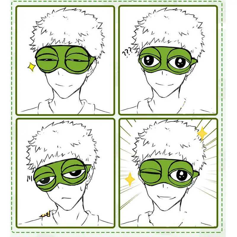 Funny Creative Pepe the Frog Sad Frog 3D Eye Mask Cover Cartoon P Sleeping Mask Travel Sleep Eye MaskXJ250103