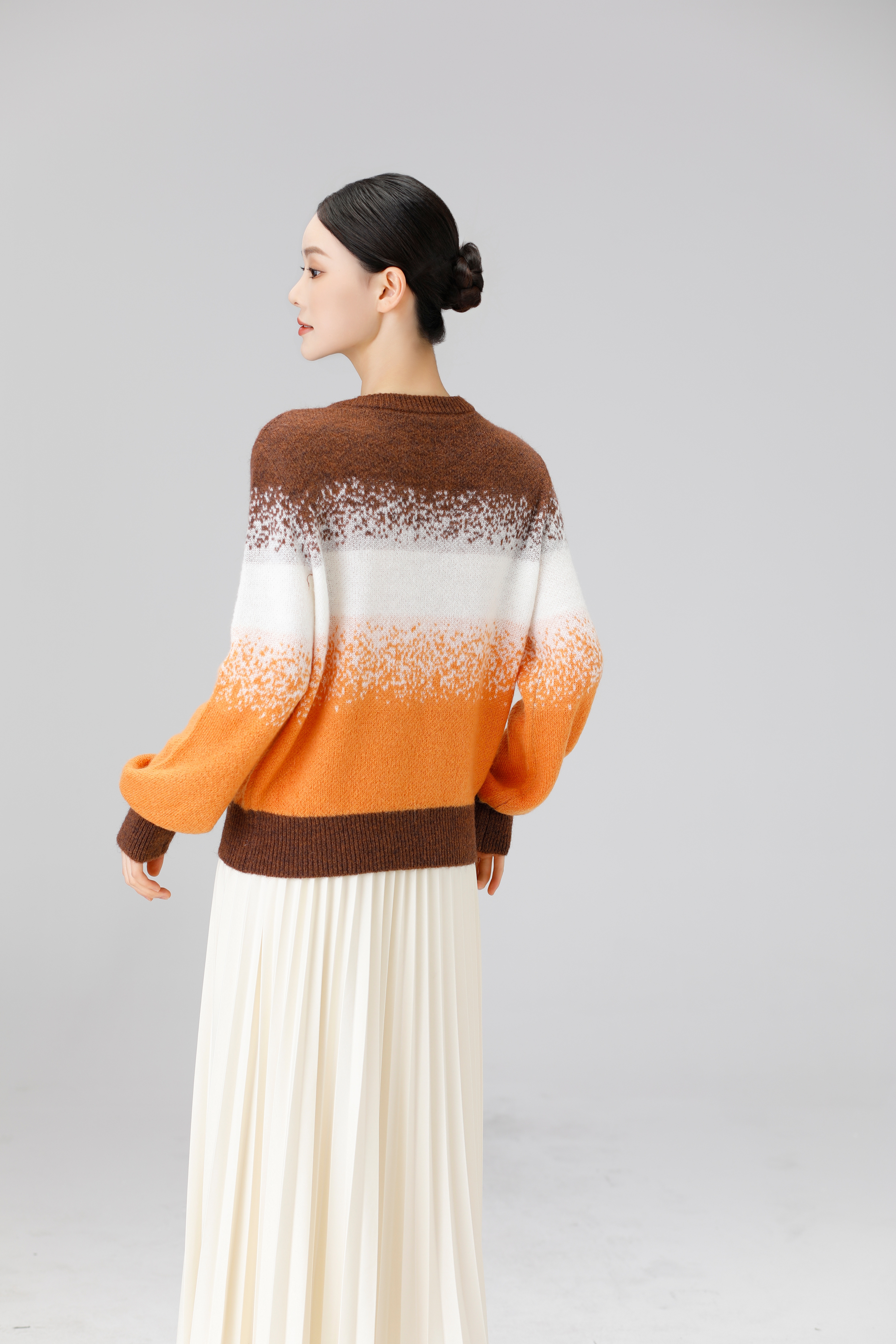 Trendy Ladies' Casual Knitted Top Durable and Warm Wool Blend Clothing