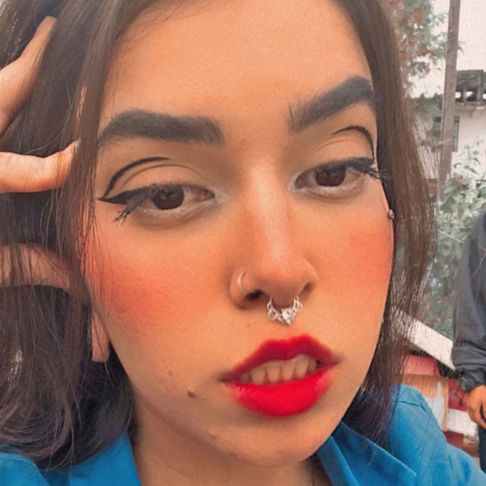 16PCS Cz Nose Hoop Nostril Bendable Ring Zircon Cartilage Tragus Daith Earrings Septum Clicker Helix Conch Rook Piercing Jewelry 250103