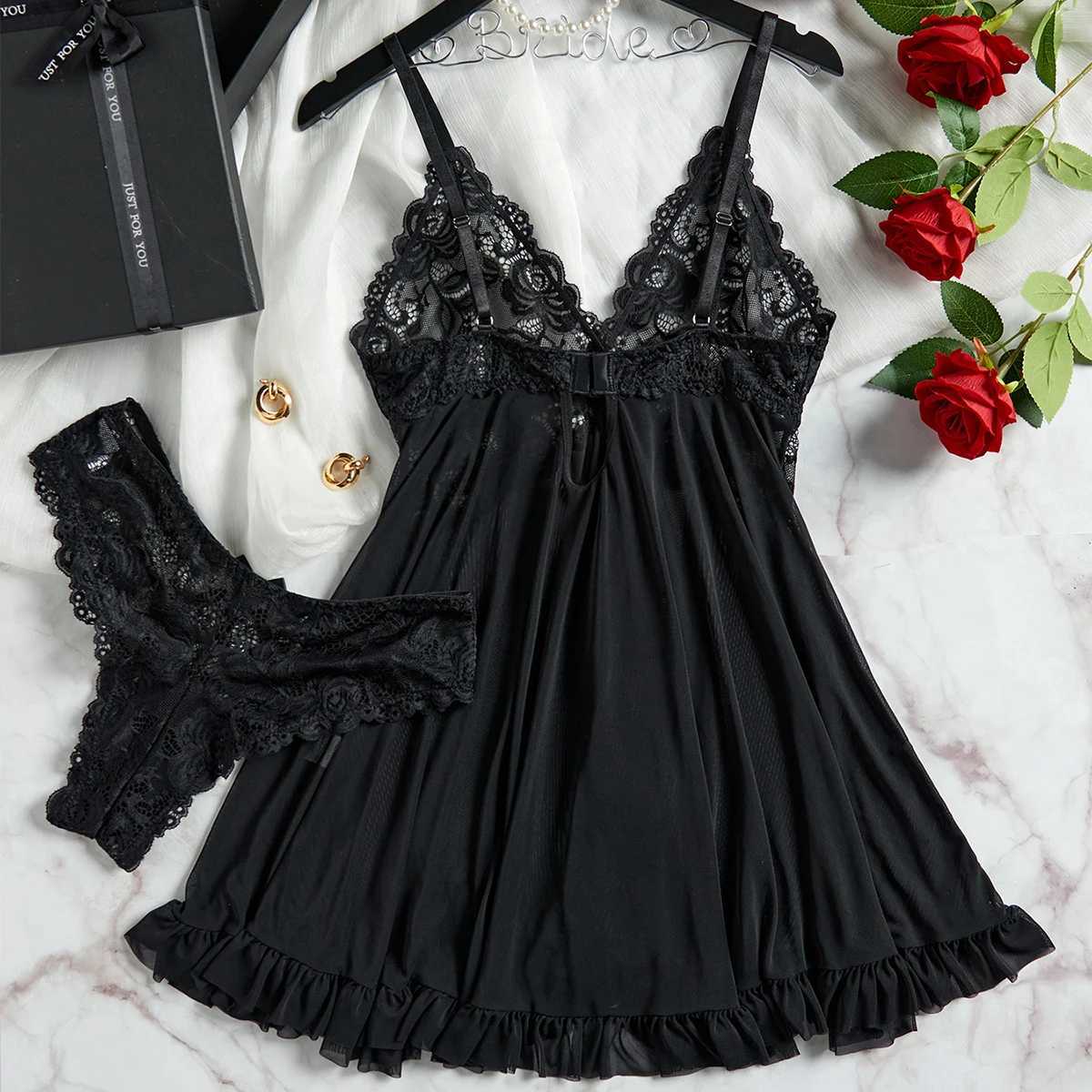 Sexy lingerie womens crotch less pajamas lace pajamas sex clothing exotic womens lingerie pajamas W250103