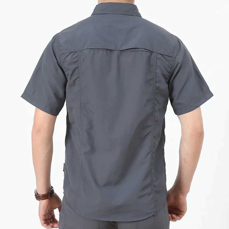 High quality mens shirt quick drying oversized shirt breathable thin casual shirt mens clothing fishing and camping shirt W250103