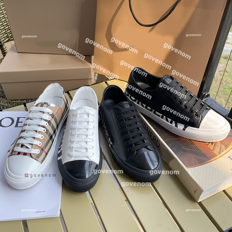 Designer luxury Canvas shoes designer vintage sneakers lattice women casual shoes calfskin embossed leather patched trainers platform sneaker 35-43