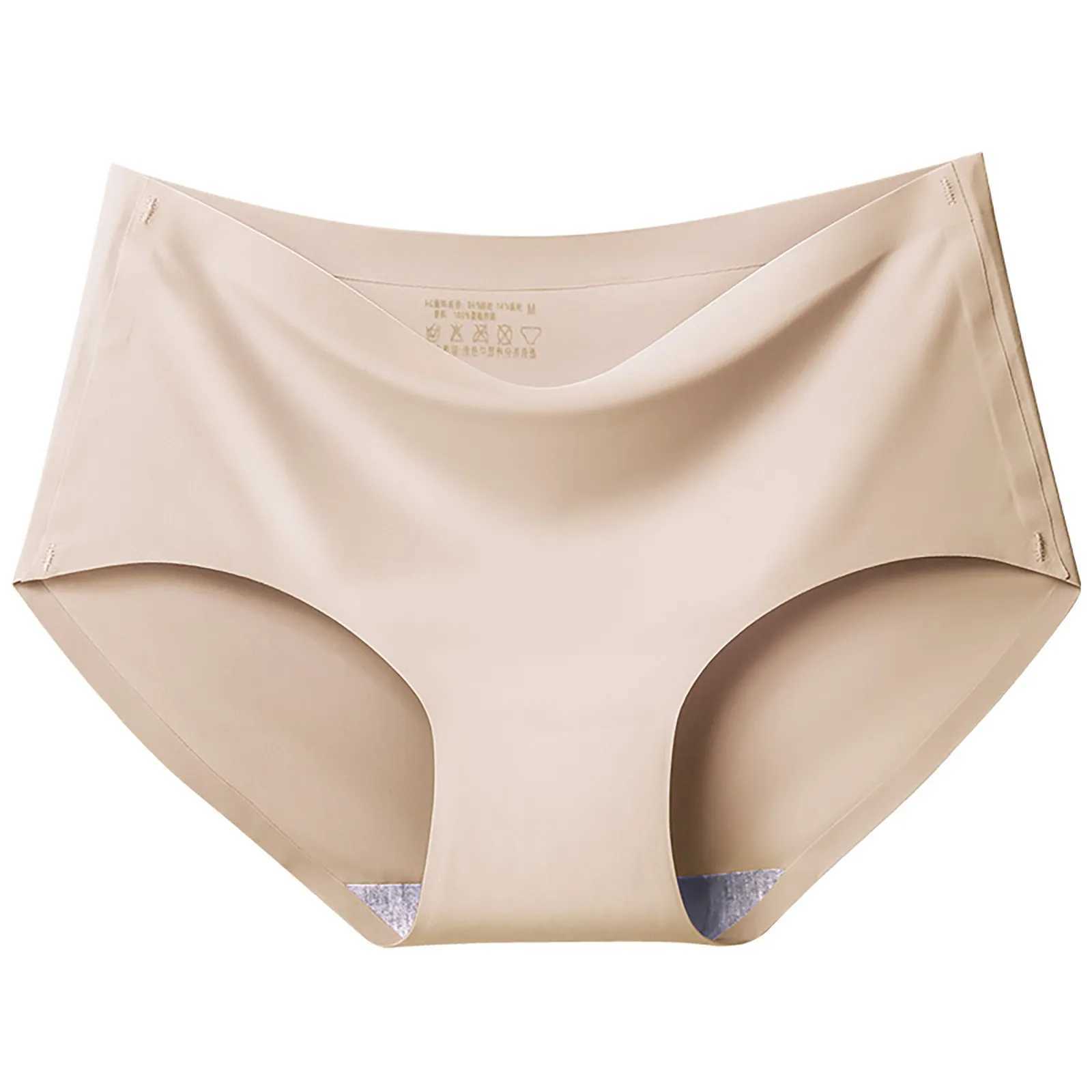 Ice silk underwear solid color seamless underwear mid waist mens underwear 2024 womens sexy underwear W250103