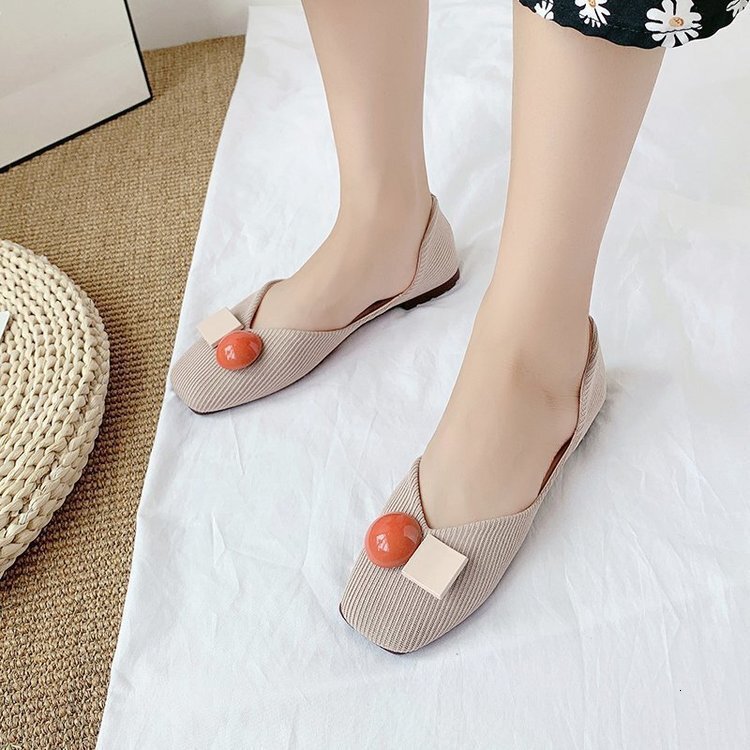 New Round Ddmywed Headed Flat Bottomed Women S Singles With Light Mouth Candy Color Casual One Step Stepping Lazy Scoop Shoes Chinese Brand F Ddmysatu