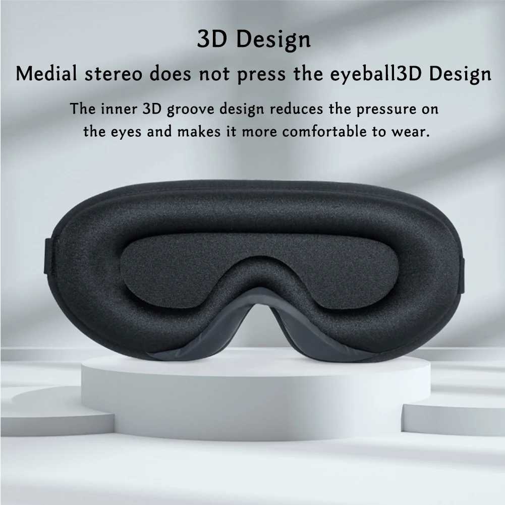 3D Memory Foam Silk Sleep Mask Soft Eye Patches Comfort Three Dimensiona Design Face Sleeping Mask Eyeshade Breathable Women MenXJ250103