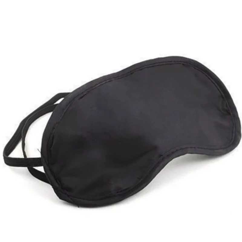 1pc Black Sleep Mask Natural Sleeping Eye Mask Eyeshade Cover Shade Eye Patch Women Men Soft Portable Blindfold Travel EyepatchXJ250103