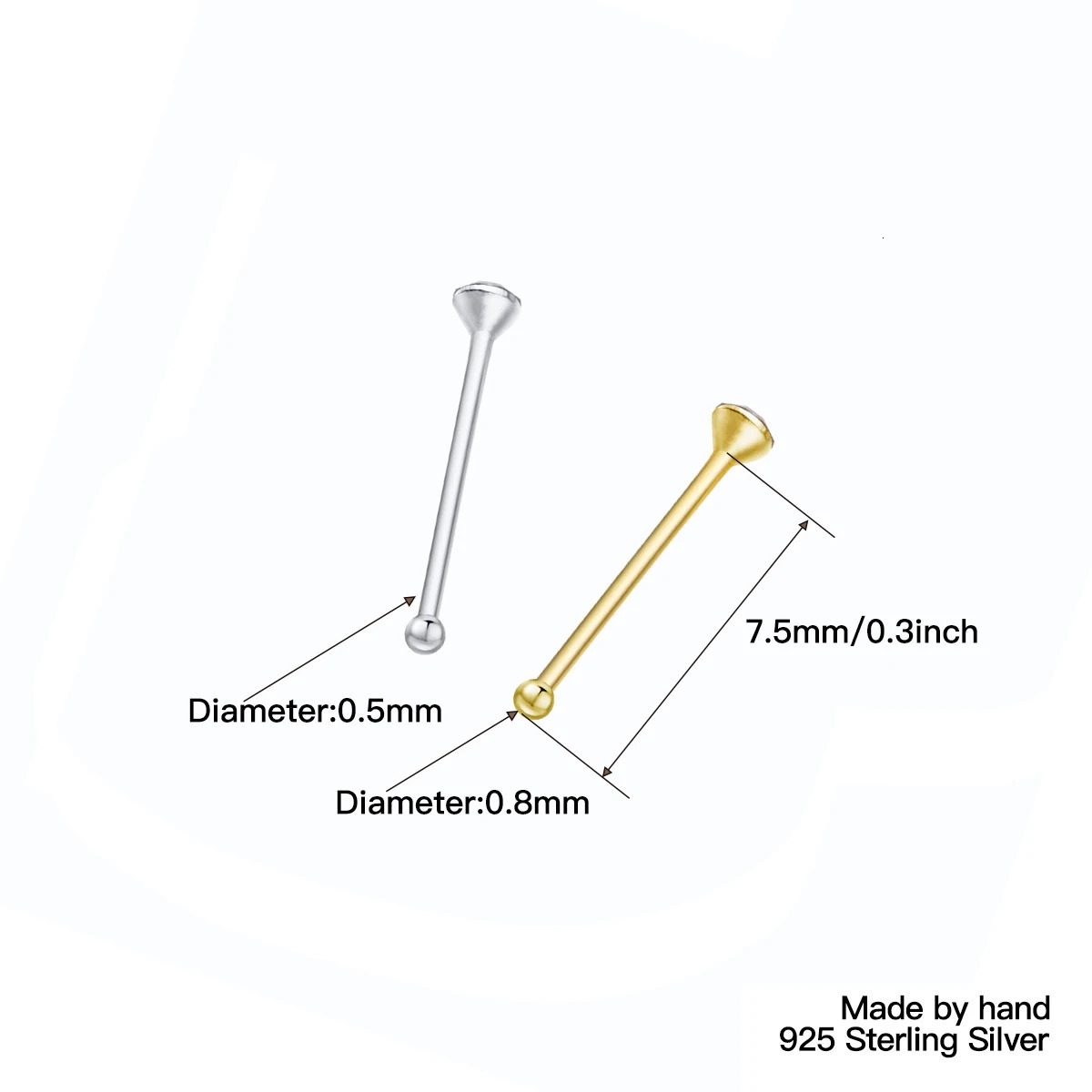 Tiny Mini Fashion Nose Studs Body Piercing Jewelry Pircing Nariz Percing Nez Del Cuerpo 250103