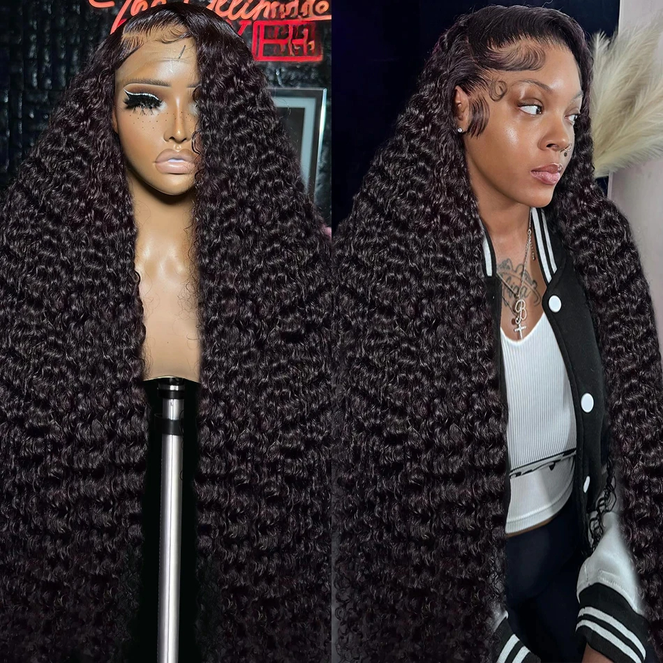 Free shipping 200 Density Human Hair Curly Wigs For women Deep 13x6 Hd Frontal 13x4 Water Wave Synthetic Lace Front Wig